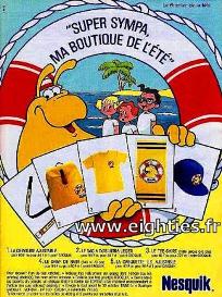 ANNEES, 80, 80's, eighties, Groquik, Groquick, Grosquick, Grosquik, Nesquik, Nesquick, NESTLE, Chocolat, mascotte, EMBLEME, enfance, trentenaires, pubs, PUBLICITE